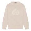 BB Laurel Crown Logo Rundhals-Strickpullover «Beige» 664369T32119028
