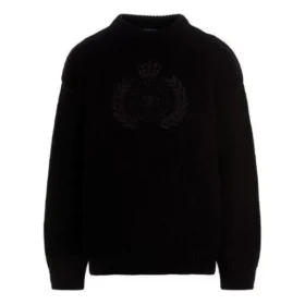 BB Laurel Crown Logo Rundhals-Strickpullover «Schwarz» 664369T32111000