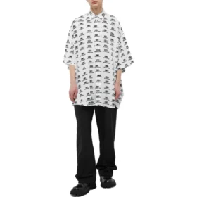 BB-Logo-Oversize-Shirt «White Black» 725382TNL889040