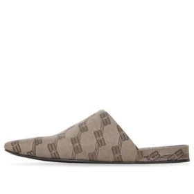 BB Monogram Cosy Pantoletten «Beige-Braun» 653879W2I103020