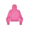 BB Motel Kapu-Hoodie mit Reissverschluss, tailliert «Dark Pink» 791755TQVU85803