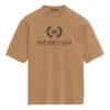 BB-Muster-Print, kurzärmelig, Unisex, Khaki 578139TEV529610
