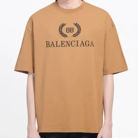 BB-Muster-Print, kurzärmelig, Unisex, Khaki 578139TEV529610