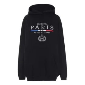 BB Paris Flag Baumwoll-Hoodie «Schwarz» 570811TGV681000