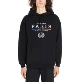 BB Paris Flag Baumwoll-Hoodie «Schwarz» 570811TGV681000