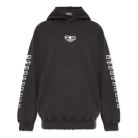 BB Paris Icon Hoodie in mittlerer Passform «Schwarz-Weiss» 570811TMVG69034