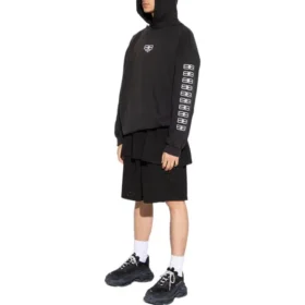 BB Paris Icon Hoodie in mittlerer Passform «Schwarz-Weiss» 570811TMVG69034