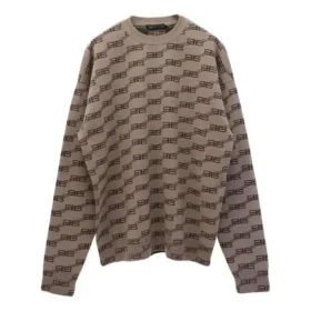 BB Rundhals-Strickpullover mit Allover-Muster «Beige» 733859T32539378