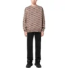 BB Rundhals-Strickpullover mit Allover-Muster «Beige» 733859T32539378