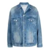 BB Sprayed Denim-Jacke, weite Passform «Electric Blue Fuchsia» 678354TCW030406