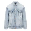 BB Sprayed Denim-Jacke, weite Passform «Hellblau Gelb» 678354TDW143341
