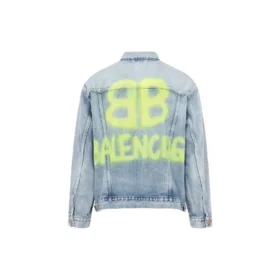 BB Sprayed Denim-Jacke, weite Passform «Hellblau Gelb» 678354TDW143341