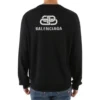 BB-Sweatshirt mit Interlock-Stoff und Rückendruck «Black White» 583117T14394170