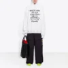 Bedruckte Unisex-Sportkapuzenjacke, weiss 641679TJVI69040