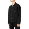 Bekleidungsverleih Denim-Jacke, kastenförmige Passform «Schwarz» 675206TEW051105