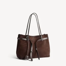 Bel Air Tasche für Damen, gross, in Hell-Espresso