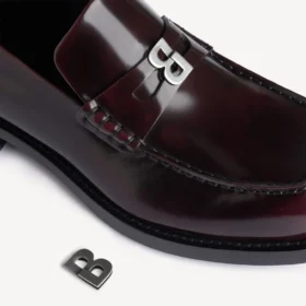 Bequemer Herren-Loafer in dunklem Burgunderrot