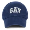 Bestickte Pride-Baseballkappe aus Baumwoll-Twill «Blau» 670810410B24000