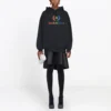 Bestickter Hoodie Schwarz 570798TEV501000