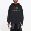 Bestickter Hoodie Schwarz 570798TEV501000