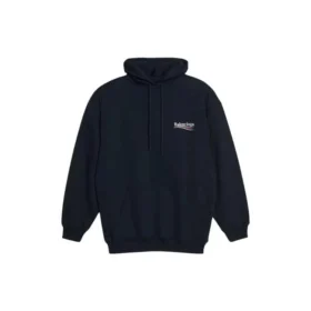 Bestickter Oversize-Hoodie mit Political Campaign-Aufdruck «Black White» 620947TKVI91070