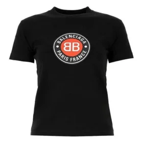 BLogo-Aufdruck, kurzärmelig, schwarz 612964TJVD61000