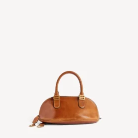 Bolero-Bowling-Tasche für Damen, Mini, in hellbraunem Cowboy-Leder