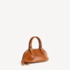 Bolero-Bowling-Tasche für Damen, Mini, in hellbraunem Cowboy-Leder