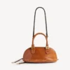 Bolero-Bowling-Tasche für Damen, Mini, in hellbraunem Cowboy-Leder