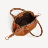 Bolero-Bowling-Tasche für Damen, Mini, in hellbraunem Cowboy-Leder