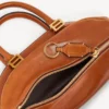 Bolero-Bowling-Tasche für Damen, Mini, in hellbraunem Cowboy-Leder