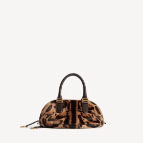 Bolero-Bowling-Tasche Mini für Damen in Beige/Mokka