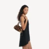 Bolero-Bowling-Tasche Mini für Damen in Beige/Mokka
