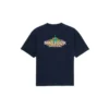 Bonjour Balenciaga Baumwoll-T-Shirt mit Rundhalsausschnitt «Navy» 594579THV608065