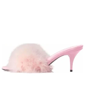 Boudoir 70-mm-Sandalen «Pink Feathers» 787447W0WMQ5000