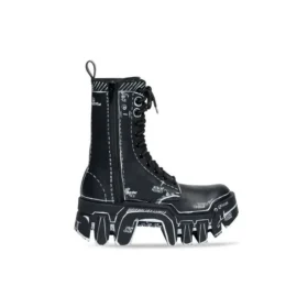Bulldozer Schnürstiefel «Black Outline Calfskin» 672502WBEF21090