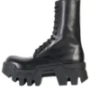 Bulldozer Schnürstiefel «Schwarzes pflanzlich gegerbtes Kalbsleder» 671554WBCQ01000