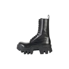 Bulldozer Schnürstiefel «Schwarzes pflanzlich gegerbtes Kalbsleder» 671554WBCQ01000