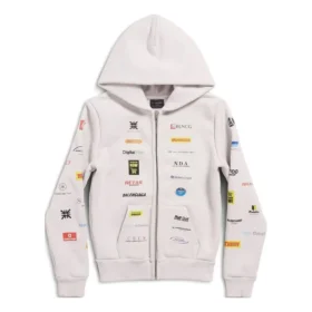 Business English Zip-up Hoodie «Off White» 788243TQVH69016