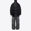 C-förmige Daunenjacke «Schwarz» 621982TYD331000