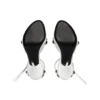 Cagole 110 mm Sandalen «White Arena Lambskin» 743057WAD4E9081