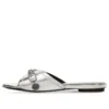 Cagole Metallic-Pantoletten «Silver Black» 694342WBDK38018