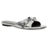 Cagole Metallic-Pantoletten «Silver Black» 694342WBDK38018