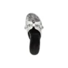 Cagole Metallic-Pantoletten «Silver Black» 694342WBDK38018