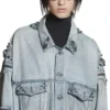 Cagole Oversize-Jacke «Blue» 764521TDW144016