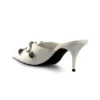 Cagole Pantoletten mit High Heels «Weisses Lammleder» 714253WAD4E9081