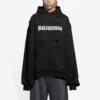 Caps Destroyed Hoodie «Black White» 659403TKVB61093