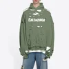 Caps Destroyed Hoodie «Grün» 659403TKVB63011