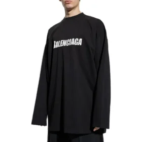 Caps Oversized-Langarm-T-Shirt «Black» 681046TNVL11070
