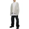 Cardigan mit durchgehendem Logo «Chalky White Black» 736248T32339054